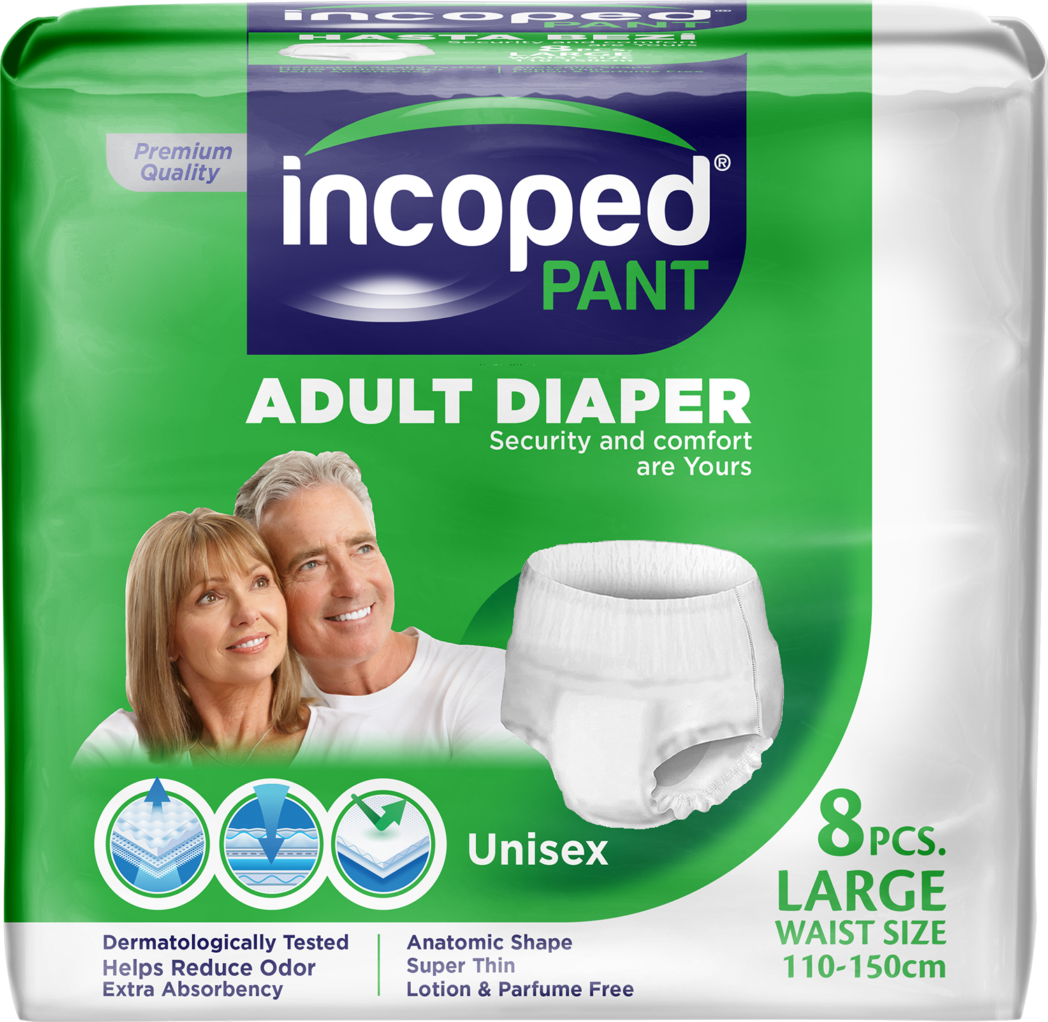İncoped Pant Emici Külot Large 8'li x 2