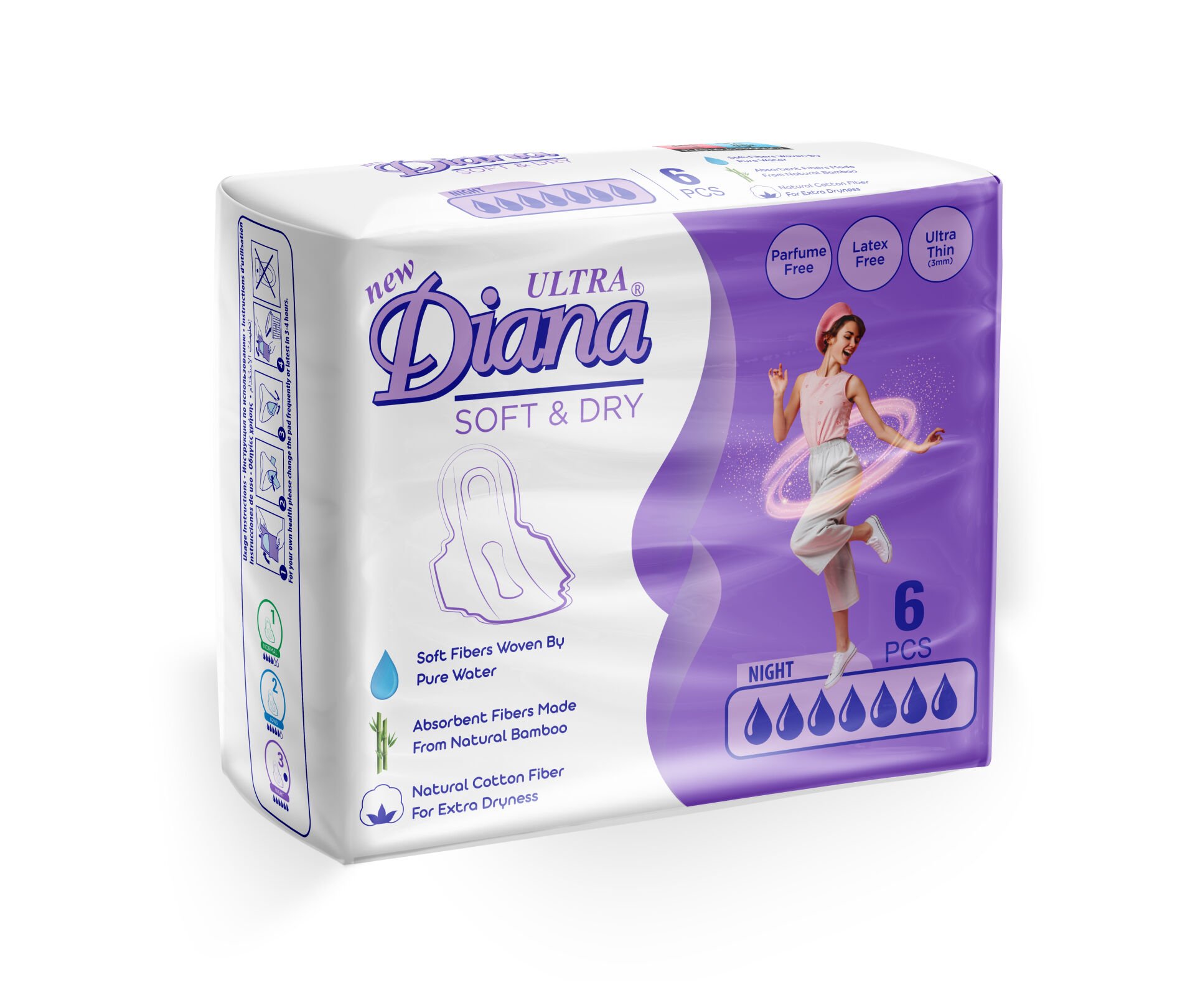 Diana Yeni Kadın Ped Gece 6 Adet