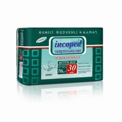 İncoped Belbantlı Hasta Bezi Islaklık Göstergeli Large 30 Adet x 4 (Polietilen)