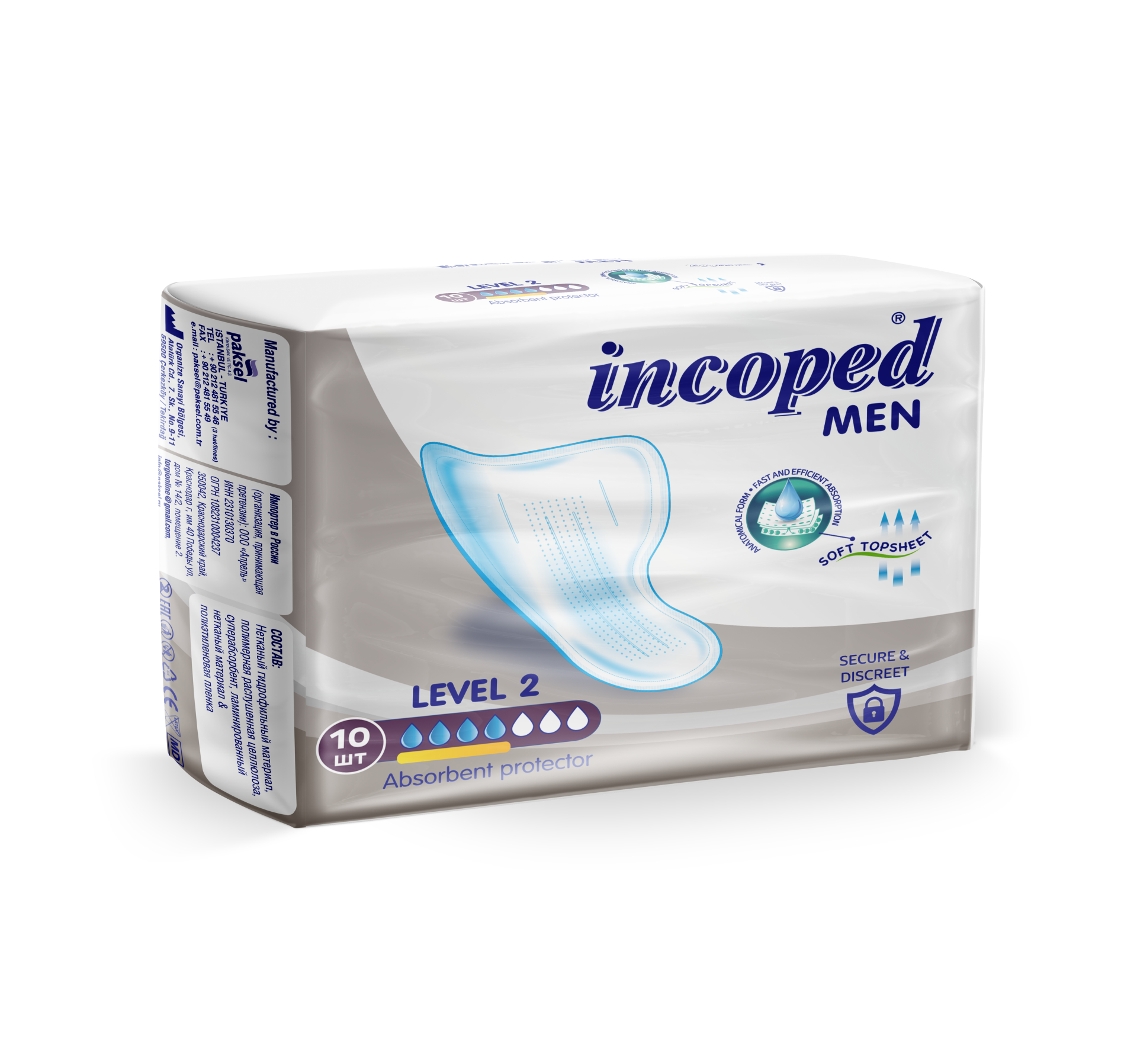 İncoped Mesane Pedi Erkek 10 adet x 1(Level 2)