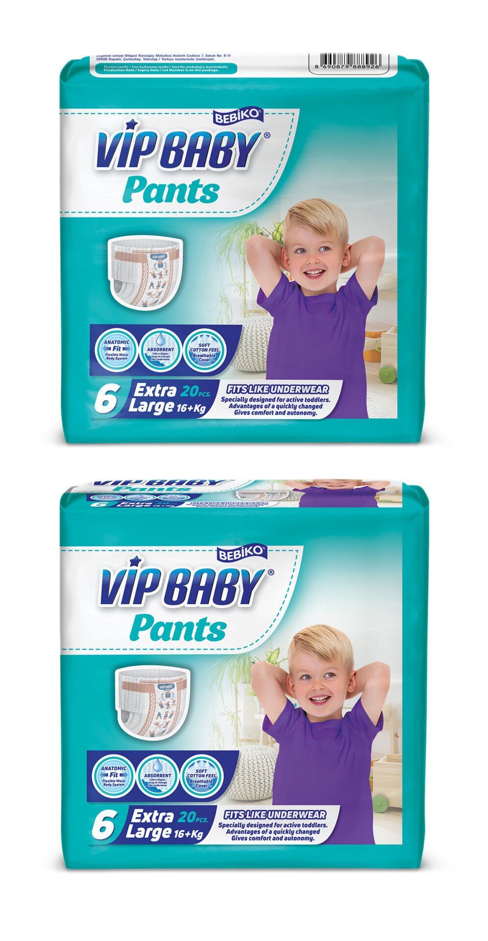Vip Baby PANT Extra Large 6 Maxi 20 Adet x 5